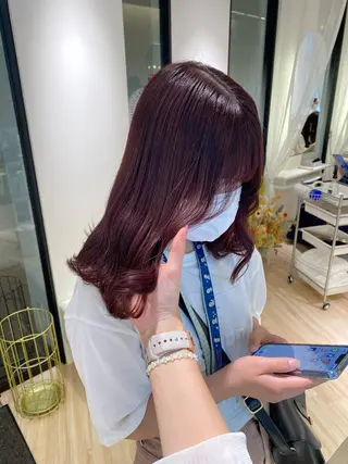セミロング カラー ParveMix🎀 稲垣詞葉のヘアスタイル