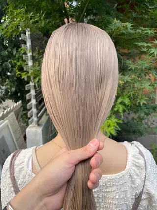 セミロング カラー 顔周りカット× 髪質改善【リョウ】のヘアスタイル