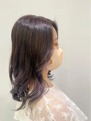 ミディアム カラー 伊佐 愛のヘアスタイル