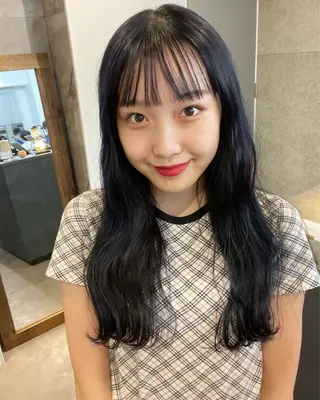 ロング カラー 原 菜帆のヘアスタイル