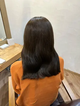 セミロング カラー little広島所属・【縮毛矯正】 予約リクエストのみ可のヘアスタイル