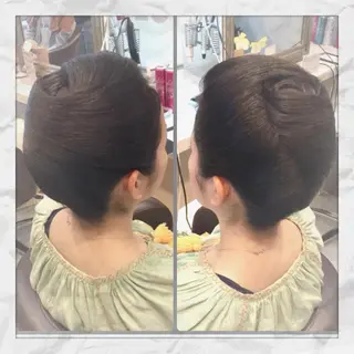 セミロング ヘアアレンジ ヘアセット/着付け 𓇼 松本 夏美𓇼のヘアスタイル