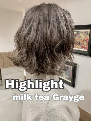 ショート カラー ヘアアレンジ hair design NORM所属・吉田裕太/ハイライト ダブルカラーのヘアスタイル