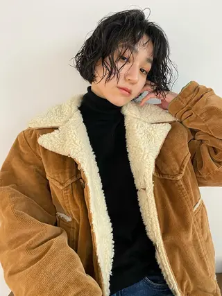 ショート カラー パーマ ヘアアレンジ パーマスタイル🔅 sayacaのヘアスタイル