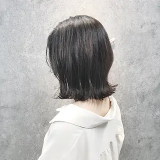 ミディアム 所渉/韓国レイヤー /ウルフカットのヘアスタイル
