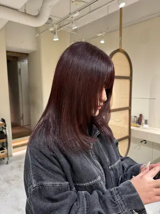 セミロング カラー 中澤 眸乃のヘアスタイル