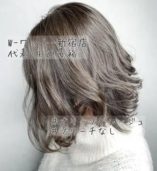 ミディアム カラー パーマ ヘアアレンジ メンズ キッズ ネイル マツエク・マツパ 🫧代表/新宿駅近/ 限定価格🫧田辺貴裕のヘアスタイル