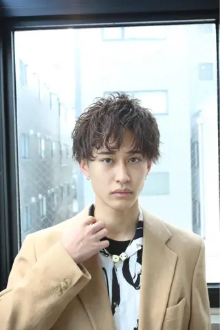 ショート カラー パーマ ヘアアレンジ メンズ キッズ ネイル マツエク・マツパ アイブロウ PERCUT大阪堀江店所属・メンズヘアのカリスマ 北地 空のヘアスタイル