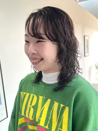 ロング パーマ/縮毛矯正 揚村武斗のヘアスタイル