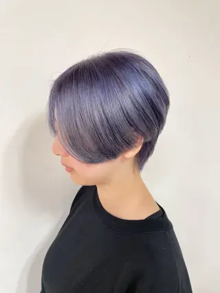 ショート カラー 透明感カラー/艶感/ メンズパーマ/福島のヘアスタイル