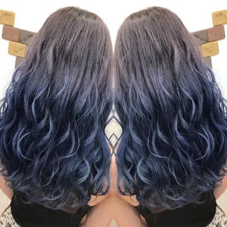 セミロング カラー KEISUKE/ ブリーチ🧡エクステのヘアスタイル