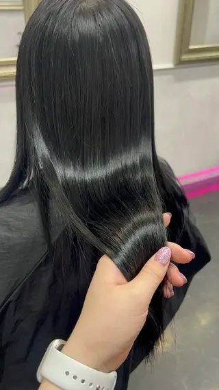 ロング カラー ヘアアレンジ GAME by AlanSmithee 原宿所属・🎀韓国ハイトーン saya🎀💜のヘアスタイル