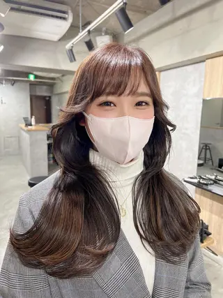 ロング カラー 韓国レイヤー/ 顔周り💕田中将吾のヘアスタイル