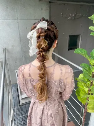 ロング ヘアアレンジ ヘアセット ✴︎Mai✴︎銀座のヘアスタイル