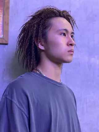 ミディアム カラー パーマ メンズ キッズ ネイル マツエク・マツパ 中元 淳のヘアスタイル