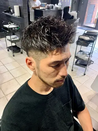 ショート メンズパーマ/難波/ 心斎橋　室園亮佑のヘアスタイル