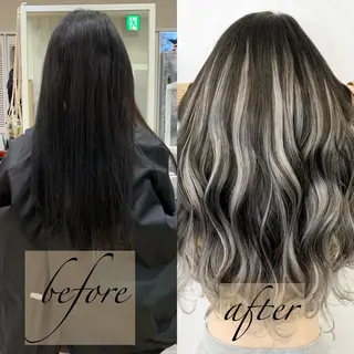 ロング カラー ヘアアレンジ TATSUYA アートディレクターのヘアスタイル