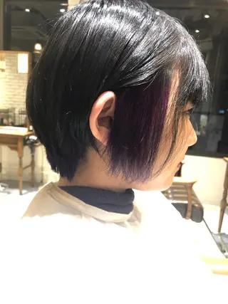 ショート カラー ヘアアレンジ 柳井 準平のヘアスタイル