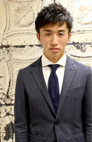 ショート パーマ メンズ PORTE HOMME PRES所属・佐藤 純のヘアスタイル