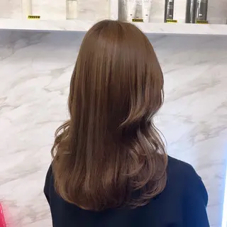 セミロング 韓国🎀レイヤー/艶 髪/縮毛矯正/ユリナのヘアスタイル
