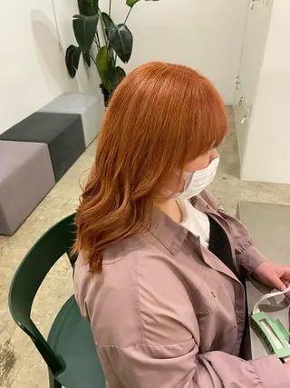 セミロング カラー 藤野 凪沙のヘアスタイル