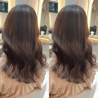 セミロング カラー ブリーチ無しダブル カラー🦕まどかのヘアスタイル