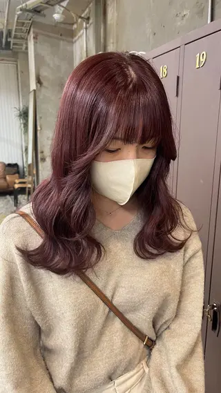 ロング パーマ/オリーブ/ 酸性ストレート/ゆなのヘアスタイル