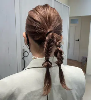 ヘアアレンジ つちだ ゆうひ / 暗髪カラー⟡.·のヘアスタイル