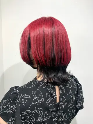 ミディアム カラー レイヤー ハイトーン 暖色⭐︎KANAKOのヘアスタイル