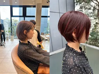 ショート カラー 髙山 莉愛のヘアスタイル