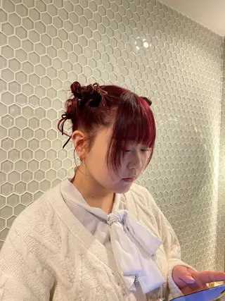 ミディアム 透明感🍨レイヤー ヘアセット/miyuのヘアスタイル