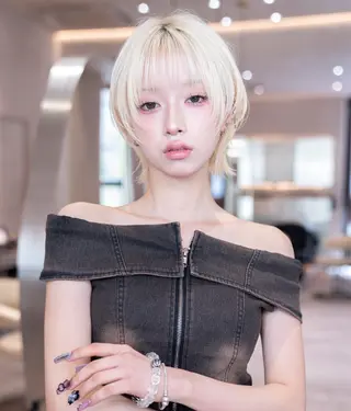 ショート カラー 韓国ヘア/ハイトーン そーた/渋谷駅のヘアスタイル