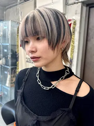 ロング カラー パーマ ヘアアレンジ メンズ キッズ ハイトーン/ピンク 💗モモ໒꒱のヘアスタイル