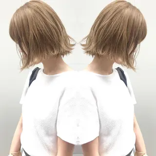 ミディアム カラー 竹内啓太 ボブのヘアスタイル