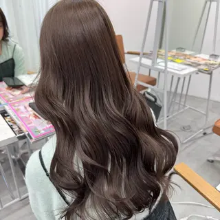 ロング カラー ヘアアレンジ ブリーチなしカラー /ベージュ/安形翔のヘアスタイル