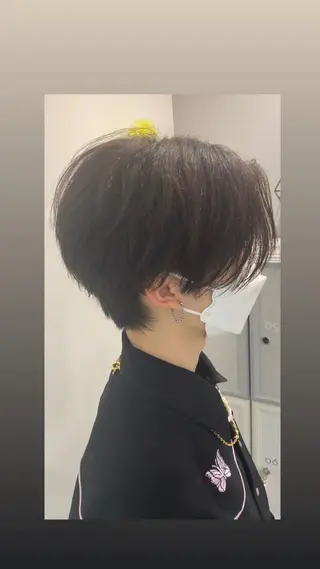 メンズ 透明感ブリーチ/ メンズパーマのヘアスタイル