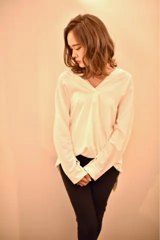 ミディアム カラー hair resort terrasse所属・長尾 圭のヘアスタイル