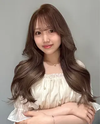 ロング カラー 透明感カラー、ネイル COCORO🎀☘️のヘアスタイル
