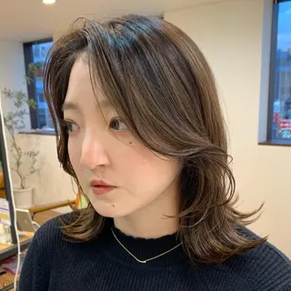 ミディアム 【韓国風くびれヘア】 joule小木曽輝のヘアスタイル