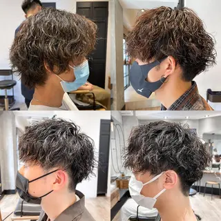 ミディアム パーマ メンズ FM【エフエム】HAVANA所属・💈圧倒的メンズ特化 明大前美容師💈のヘアスタイル