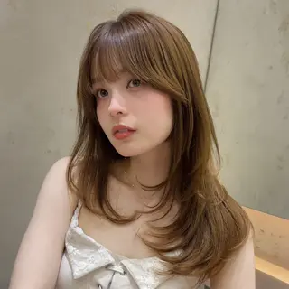 ミディアム カラー 🎀𝑆𝐴𝑅𝐴 /レイヤーカット🎀のヘアスタイル