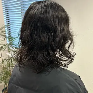 ミディアム パーマ 髪質改善ストレート /暖色カラー🎀🪞のヘアスタイル