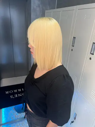 ミディアム カラー 👑垢抜け韓国ヘア ハッシュカット唯澄のヘアスタイル