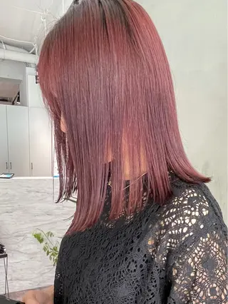 ミディアム カラー ハイトーンカラー RYUのヘアスタイル