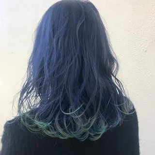 ロング カラー 古屋 花織のヘアスタイル