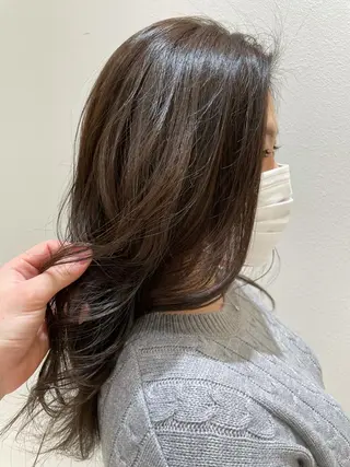 ロング カラー k-twoたき✨艶感 カラー/美髪矯正のヘアスタイル