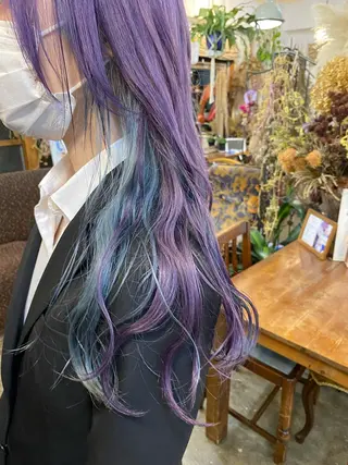 ロング カラー JAM所属・透明感ケアカラー 🌟misaki🌟のヘアスタイル