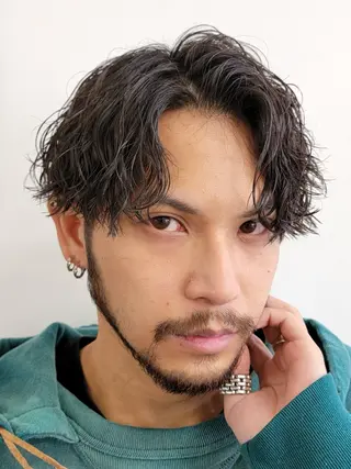 パーマ メンズ fifth men's原宿所属・fifth/原宿/ シャドウパーマ/カズのヘアスタイル