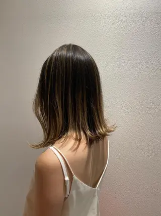 ミディアム カラー スパイキーショート パーマ　具志堅　太志のヘアスタイル