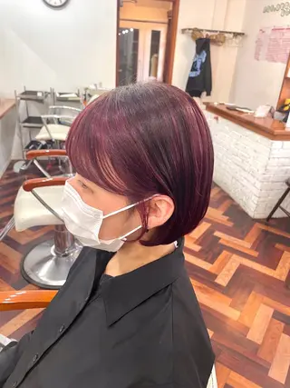 ショート カラー mopa所属・mopa_kaede 暖色カラー/ロングのヘアスタイル